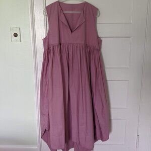 Summer House Lilac Sleeveless Dress XL Organic Cotton